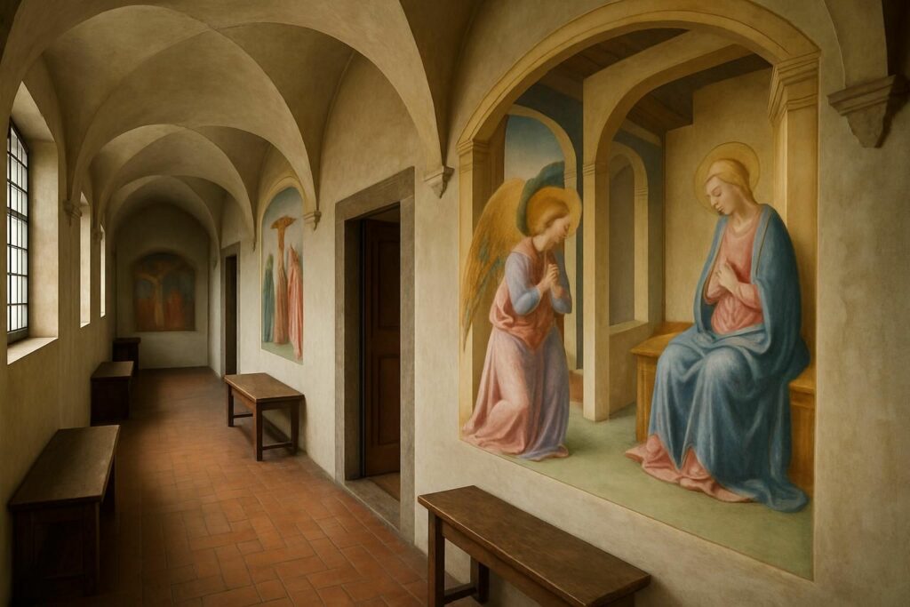 découvrez le couvent de san marco à florence, célèbre pour les fresques de fra angelico et ses cellules peintes, un joyau de l'art religieux de la renaissance.